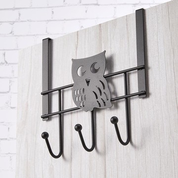 工業風貓頭鷹門板3連掛勾