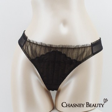 Chasney Beauty音樂盒立體網紗丁褲S(黑)