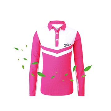 吉緹貓高爾夫服裝女童秋冬款Polo長袖舒適透氣吸濕排汗運動上衣女