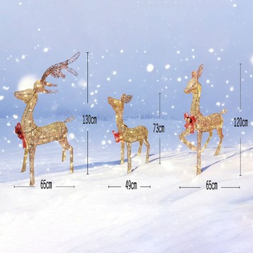 LED 金絲麋鹿三隻組合(暖光) 室內用無防水 SCL-121