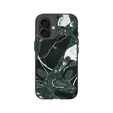iPhone 16 Clear (相機按鈕) 酷墨灰 - 石紋與渲染 / Marble & Dreamy Gradient - 夜闌