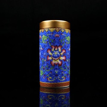 景德鎮琺瑯彩高端陶瓷裝迷你茶葉罐子小號便攜密封罐空罐隨身旅行