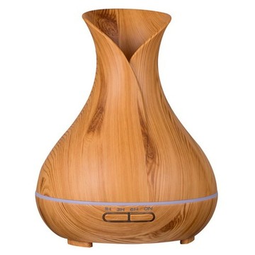 花瓶香氛水氧機 + 6瓶精油 10ml 香味隨機 1組  CAAD0046AS3  淺色木紋