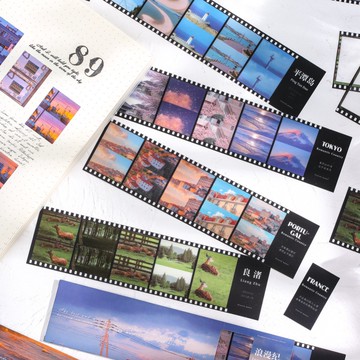 🍋檸檬青🍋 新款現貨INS風景下一際遇系列PVC防水模切無需自裁貼紙4款4張入手帳裝飾素材