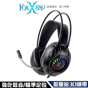 【FOXXRAY 狐鐳】FXR-BAL-63 渦流響狐 耳罩式 RGB 電競耳機麥克風 附贈Y-CABLE轉接線 多平台支援