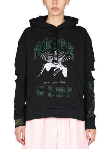 raf simons logo print sweatshirt