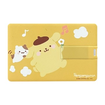 Sanrio 三麗鷗 布丁狗 卡片式USB2.0 插畫風格隨身碟 Haushin01  128GB  1個