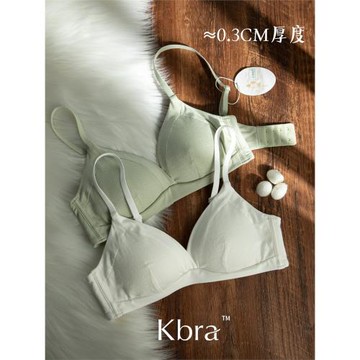 真絲桑蠶絲內里純棉三角杯內衣女大胸顯小胸聚攏無鋼圈薄美背文胸