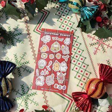 【社畜小熊貼紙】聖誕派對A