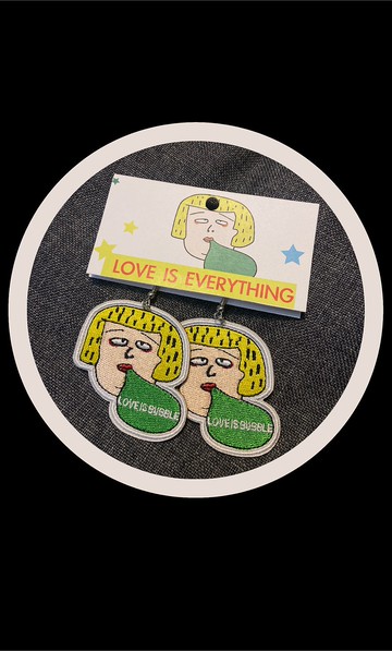 Love is... 刺繡耳環