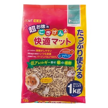 GEX 【2入組】日本- 小動物舒適紙墊料 1kg (1GXS10025)