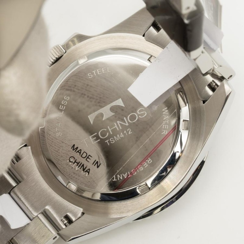 質イコー [テクノス] TECHNOS 腕時計 TSM412SB GMTマスタータイプ 黒