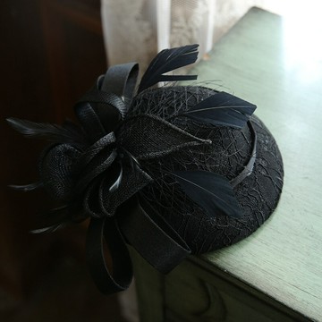 【巴黎精品】現貨+預購 禮帽宴會頭飾-高貴氣質羽毛晚宴女頭飾4色v1am9