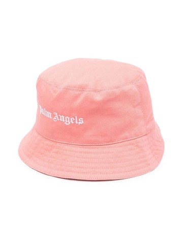 Palm Angels Kids - embroidered-logo bucket hat - kids - Cotton/Polyester - II - Pink