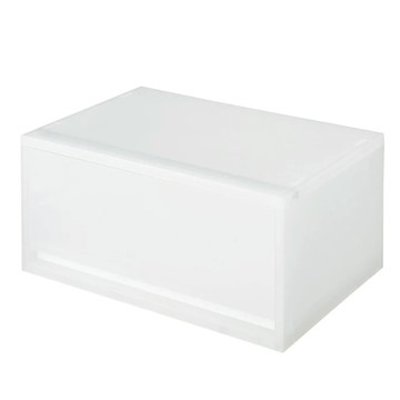 MUJI 無印良品 聚丙烯資料盒  橫式 深型 白色 + 透明色  1個