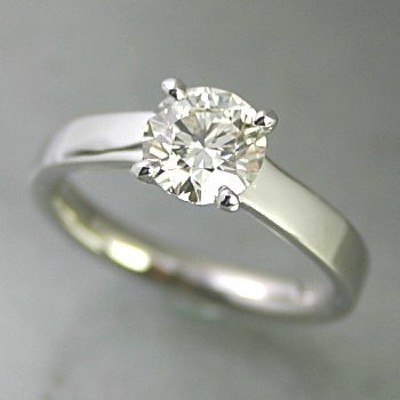 婚約指輪 プラチナ ダイヤモンド 0.5カラット 鑑定書付 0.50ct Dカラー