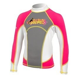 [AROPEC]童飛魚長袖防曬衣 深桃紅 / 萊克 水母衣 防磨衣 / SS-5K75C-DPK