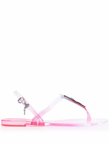Karl Lagerfeld - Ikonik thong strap sandals - women - Plastic/Plastic/Plastic - 36 - Pink