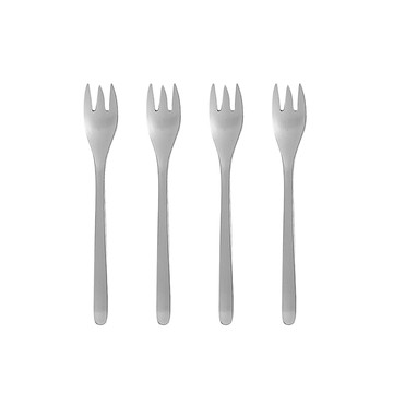 Sori Yanagi 日本製點心叉-四入(18-8高品質不鏽鋼打造的質感餐具)