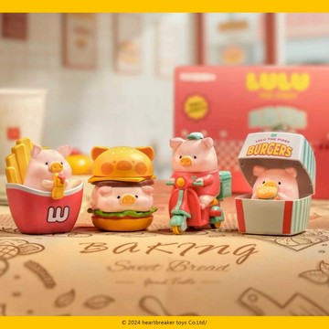 【遊戲家】MRAY LULU罐頭豬 漢堡急送可動盲盒  送USB熱敷眼罩