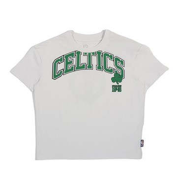 NBA CELTICS 寬版T恤 短袖童裝 白/綠色LOGO 中性款 35261025 00 noB32