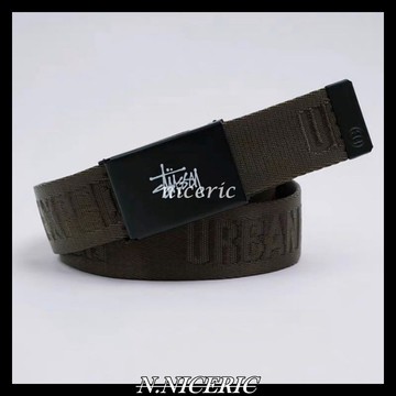 【NICE歐美日韓代購】Stussy 軍事風格 格紋字母 腰帶 皮帶 可調節 黑皮帶 工裝皮帶 穿搭品
