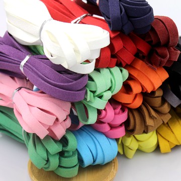 3米一條8mm寬扁仿皮條彩色韓國絨鹿皮絨雙面絨繩 DIY手工項鏈服飾