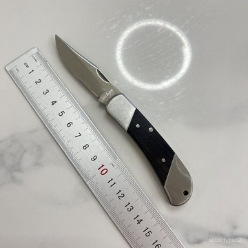 【臺灣熱銷】正品代工老庫 卡秀木柄鑰匙扣小刀 8rc13 鋼 經典巴克小刀型