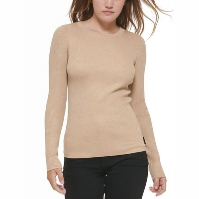 カルバンクライン レディース ニット・セーター アウター Women's Lurex Crewneck Sweater