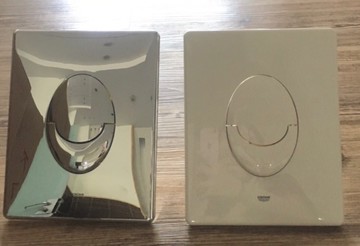 【麗室衛浴】德國 GROHE 二段式 按水面板 38505/38506 (銀色、白色)