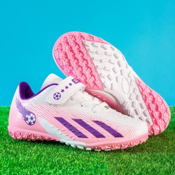 高爾夫球鞋魔術貼運動防滑防水戶外足球鞋兒童成人男女青少年鞋子