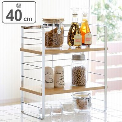 調味料ラック 幅40cm 木棚 出窓シェルフ スパイスラック キッチンラック 調味料棚 通販 Lineポイント最大get Lineショッピング
