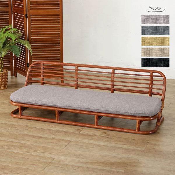 激安大特価！ カザマ籐家具 アジアン家具 3人がけソファ トリプル