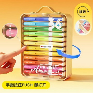 可開發票☆【臺灣精品】💕直液式丙烯馬克筆軟頭圖靈X盒翻轉設計學生美術可疊色不掉色