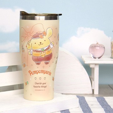 【Sanrio 三麗鷗】不鏽鋼真空酷樂杯900ml-愛心系列-布丁狗
