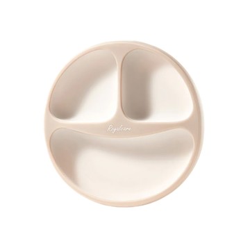 Royalcare 矽膠穩底盤式三格餐盤 學習餐具 矽膠餐盤 吸盤餐盤