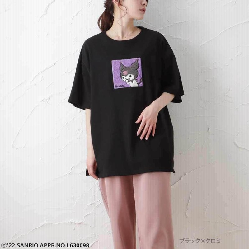 サンリオキャラクターズ サガラ刺繍Tシャツ 半袖Tシャツ キャラクター 