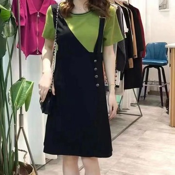 大尺碼女裝洋裝｜夏季新款｜洋裝｜韓系｜寬鬆版型｜修飾身形顯瘦｜時尚百搭｜氣質百搭｜日常休閒