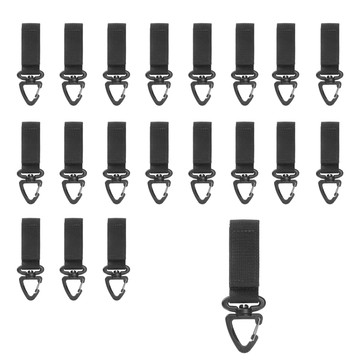 Dmore 戶外360度旋轉多功能掛鉤  黑色  20個  110 x 38 mm