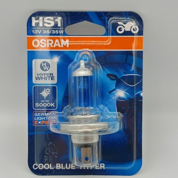 【超亮白光】機車燈泡 H4燈泡 大燈燈泡 車燈燈泡 機車燈 三腳燈泡 5000K色溫 歐司朗正品 型號HS1/62185CBH-01B 提升夜間照明