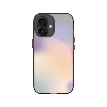 iPhone 16 Clear (相機按鈕) 酷墨灰 - 石紋與渲染 / Marble & Dreamy Gradient - 輕舞光暈