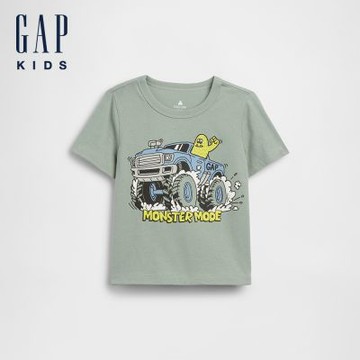 【GAP】嬰兒及幼兒混搭圖案T恤-鼠尾草綠(877788)