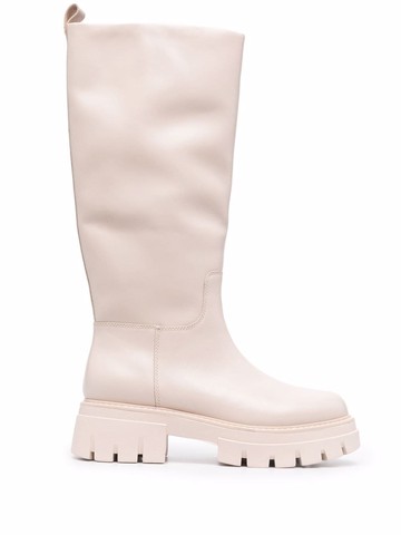 Ash - Lucky ridged leather boots - women - Leather/Leather/Rubber - 38 - Neutrals