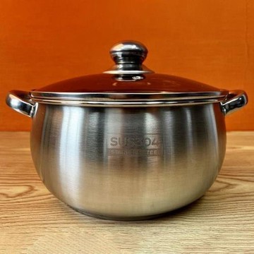【店鋪熱銷】湯鍋304不銹鋼家用煮粥煮湯火鍋平底蒸鍋防燙電磁爐