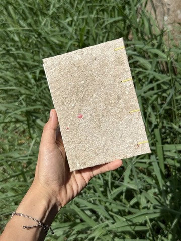 A6裸背點點手縫書－手抄紙系列 石紋A