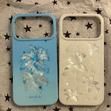 ✨iphone保護殼✨ins風簡約白色百合花蘋果17/16/15/14手機殼13氣質12個性11少女xr