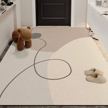 侘寂風防滑PVC皮革地墊  60 x 90cm  可可菲力  1個
