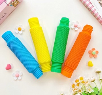 韓國感官魔法伸縮管 大 (6入)-彩紅色