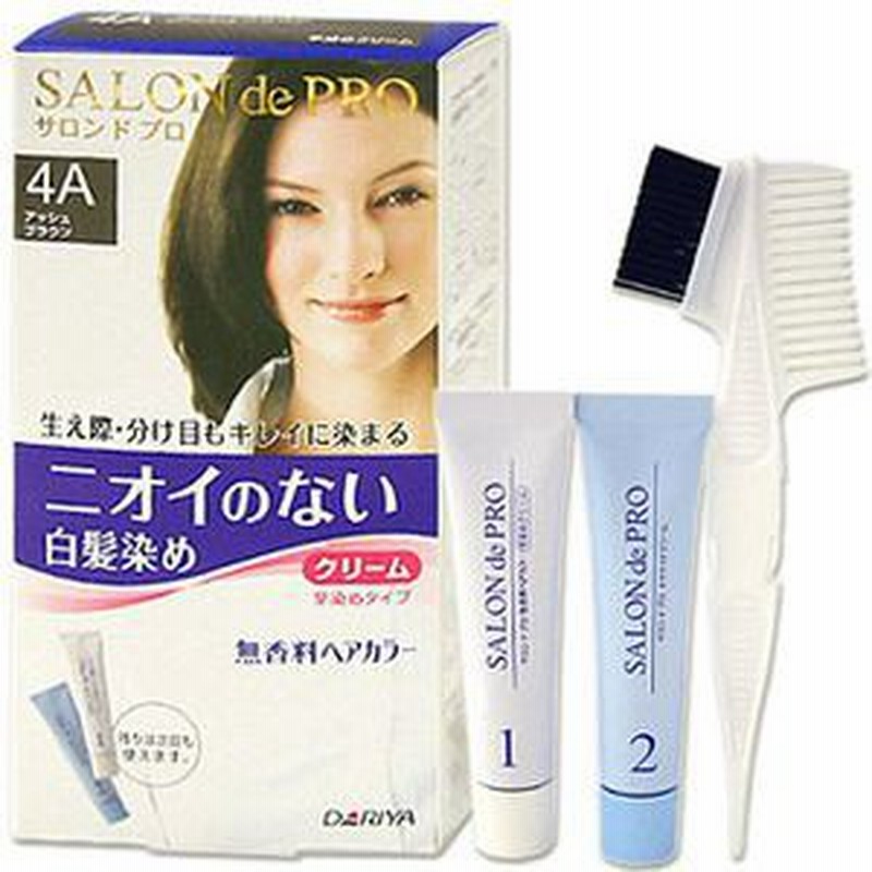 サロンドプロ 無香料ヘアカラー早染めクリーム 白髪用 4a アッシュブラウン Salondepro Dariya 通販 Lineポイント最大1 0 Get Lineショッピング