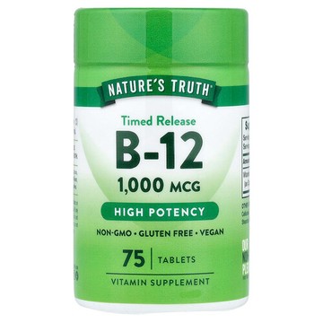 Nature's Truth, 緩釋維生素 B-12，1,000 微克，75 片
